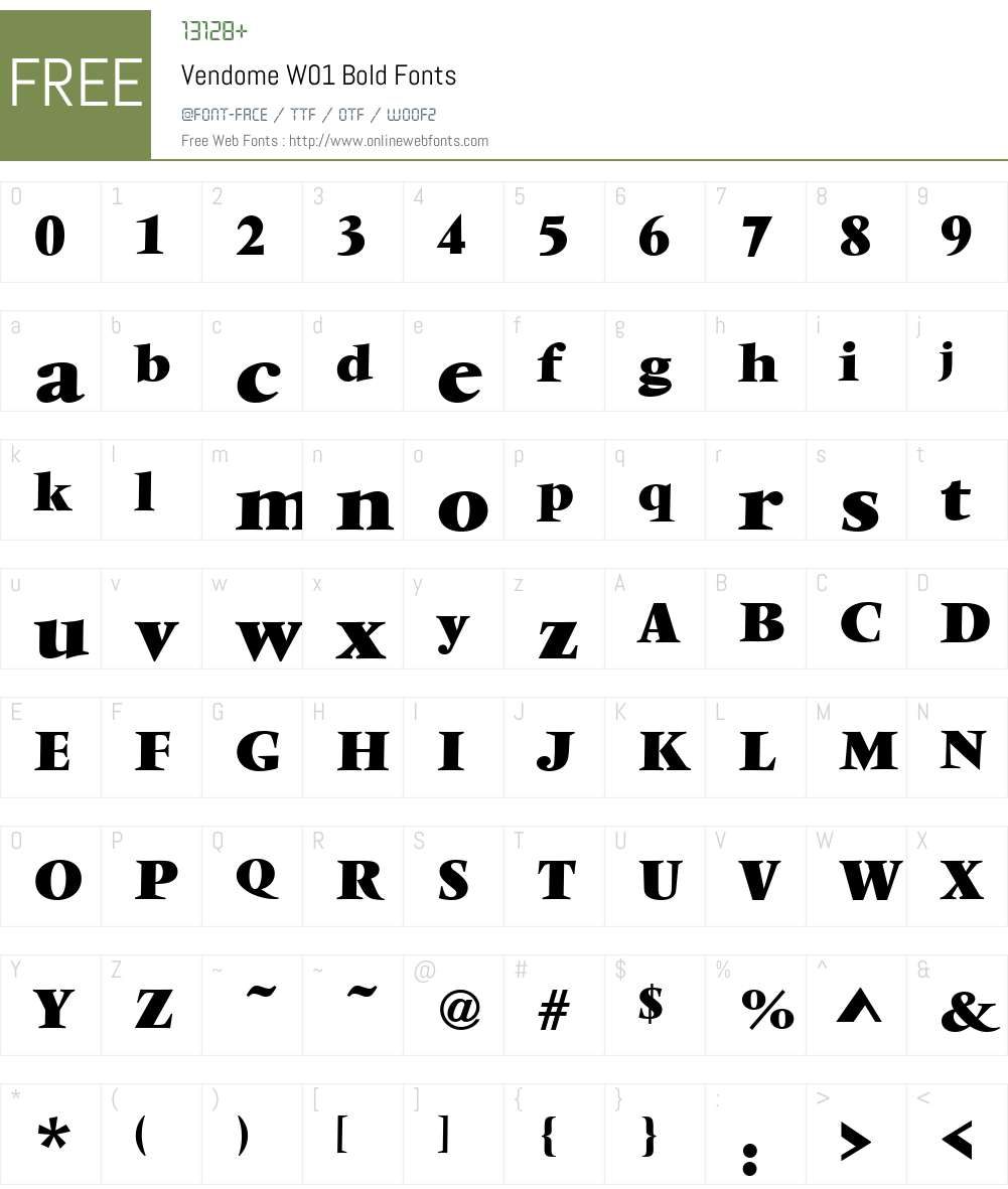 Vendôme Font Screenshots