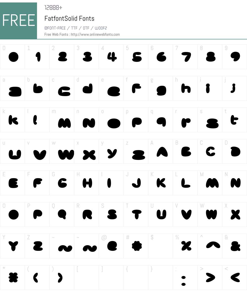 FatfontSolid Font Screenshots