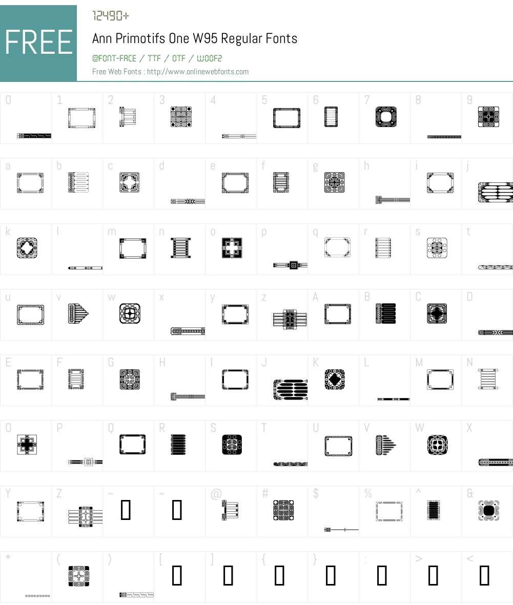 Ann Primotifs One Font Screenshots