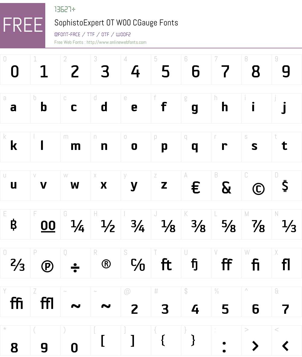SophistoExpertOTW00-CGauge Font Screenshots