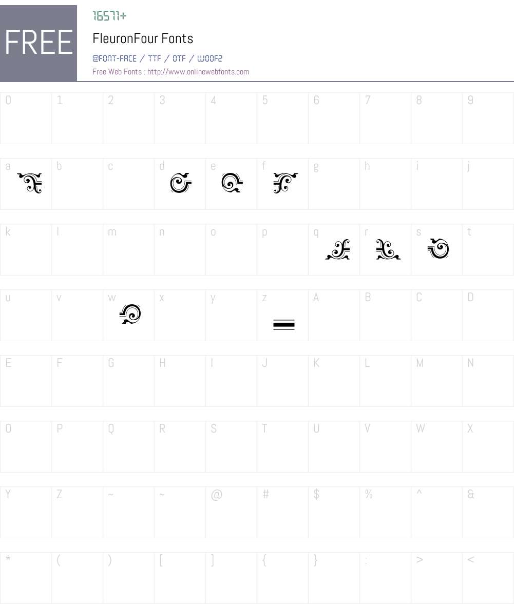 Fleuron Font Screenshots