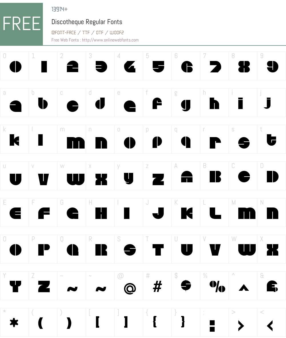 Discotheque Font Screenshots