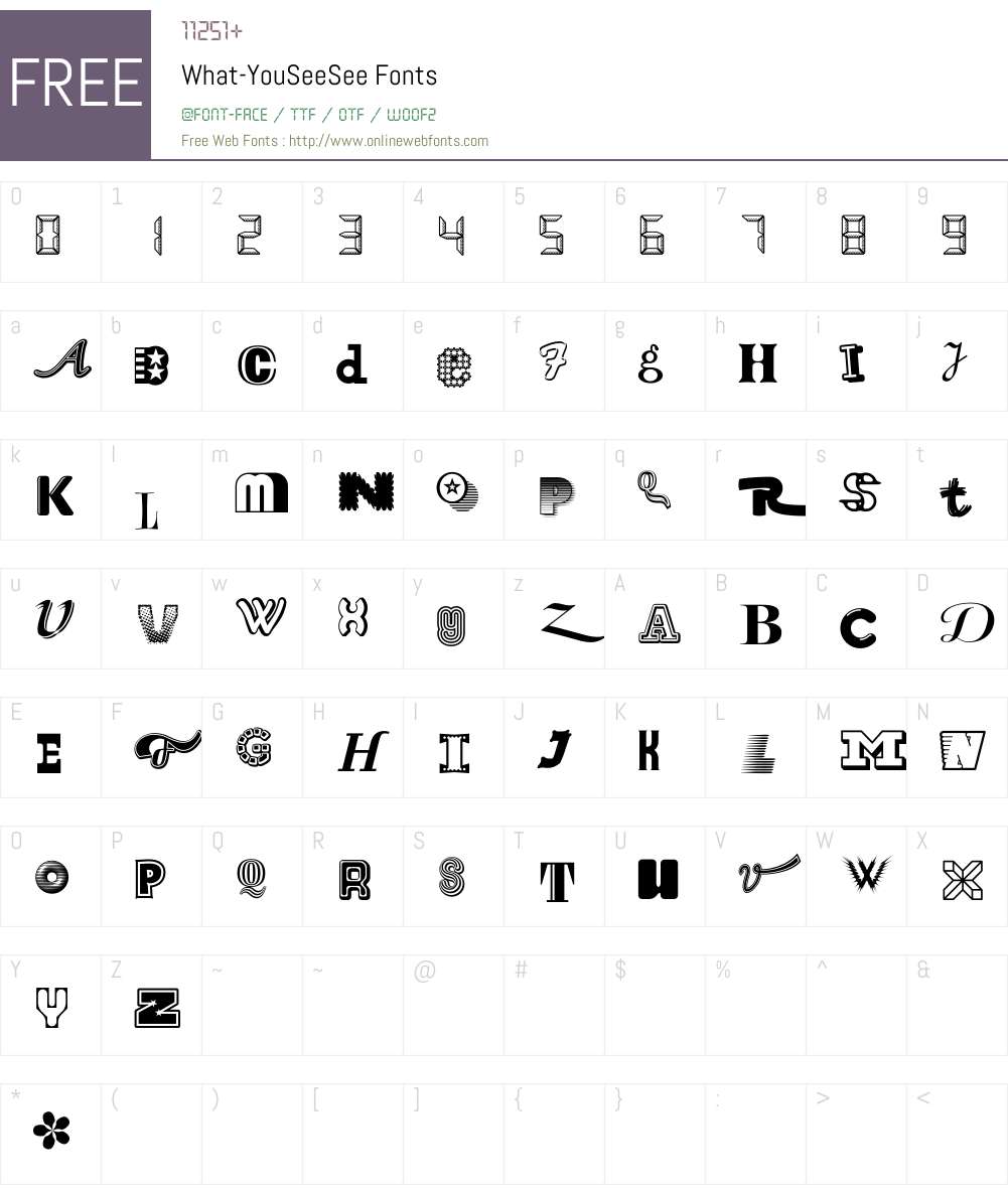 What Font Screenshots
