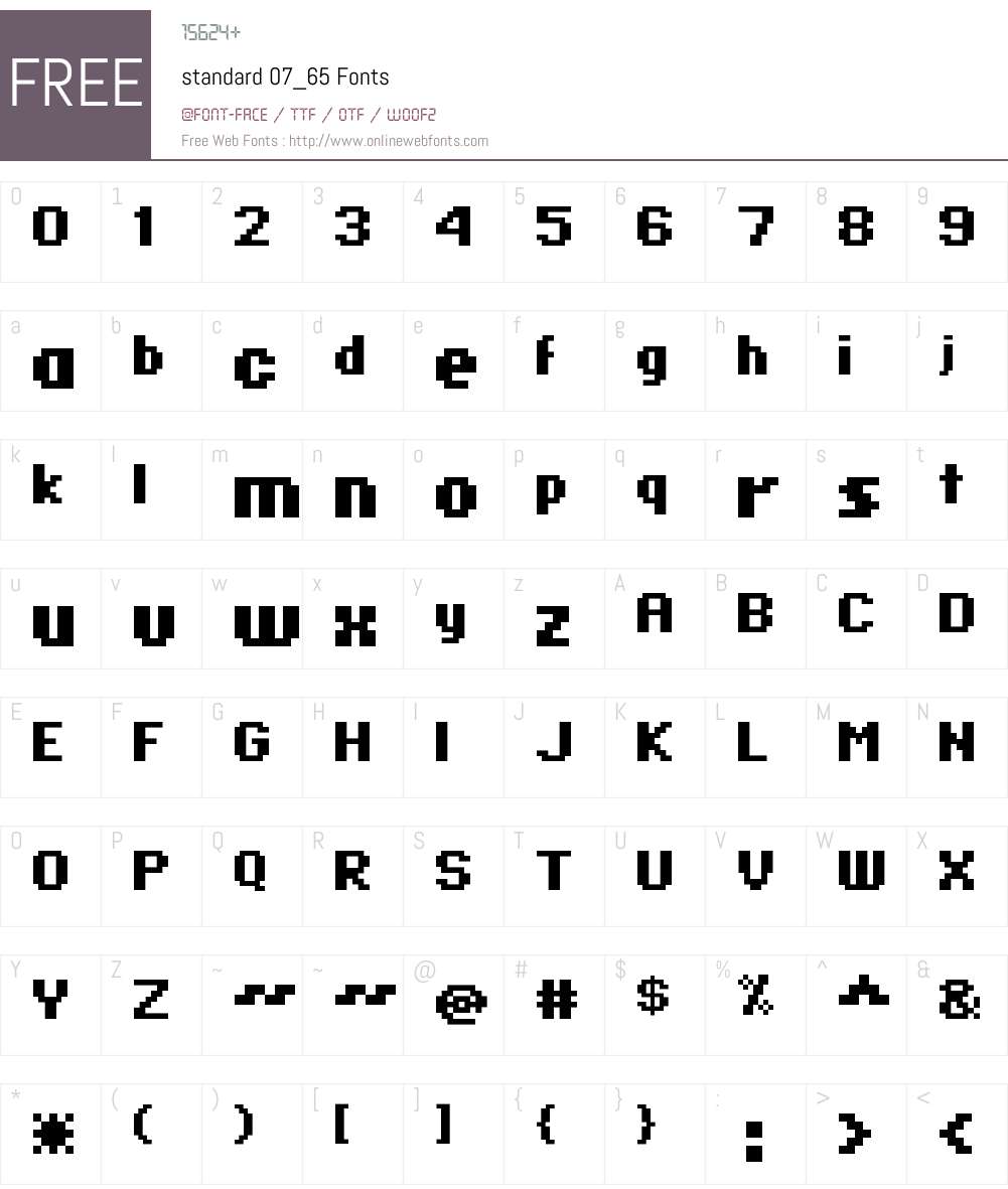 standard 07_65 Font Screenshots