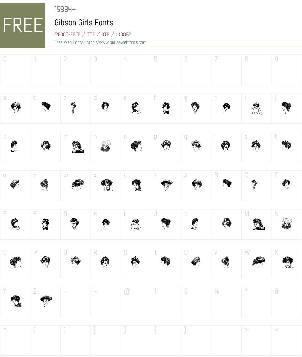 Gibson Girls Font Screenshots