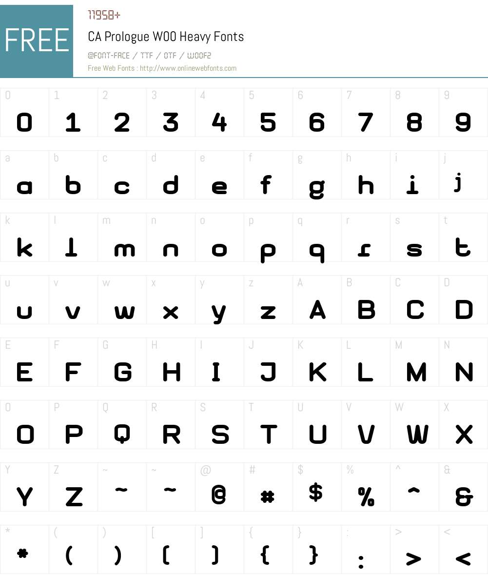 CAPrologueW00-Heavy Font Screenshots