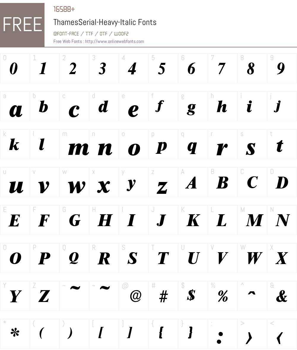 ThamesSerial-Heavy Font Screenshots
