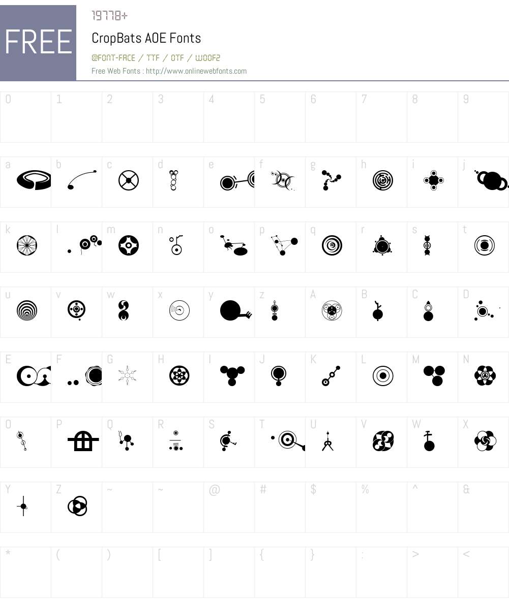 CropBats AOE Font Screenshots