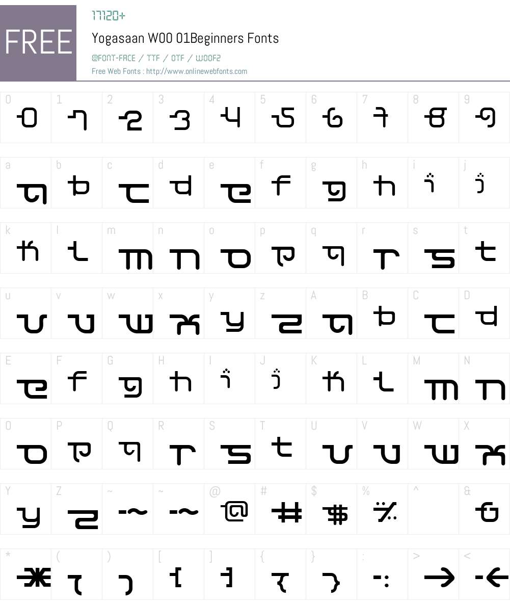 Yogasaan Font Screenshots