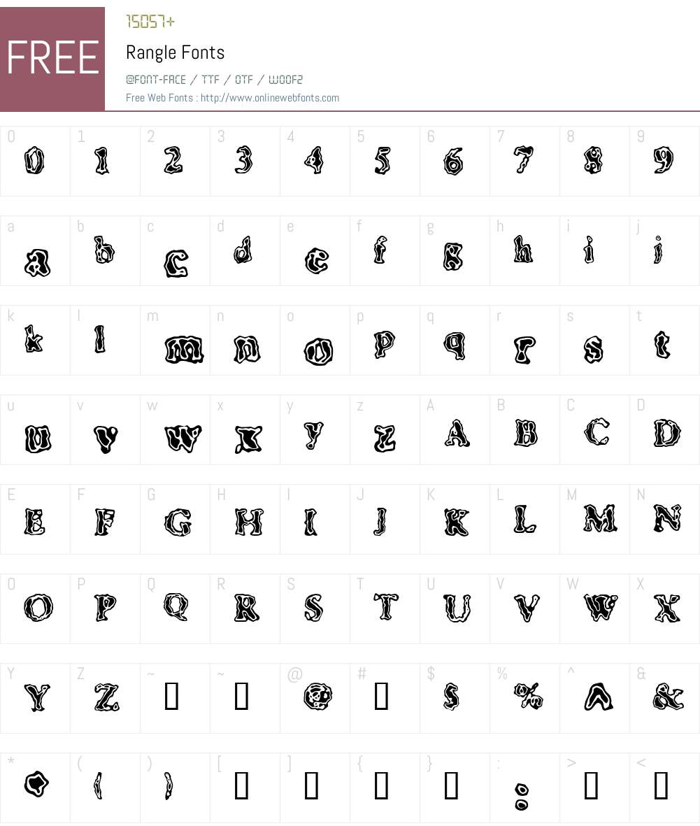 Rangle Font Screenshots