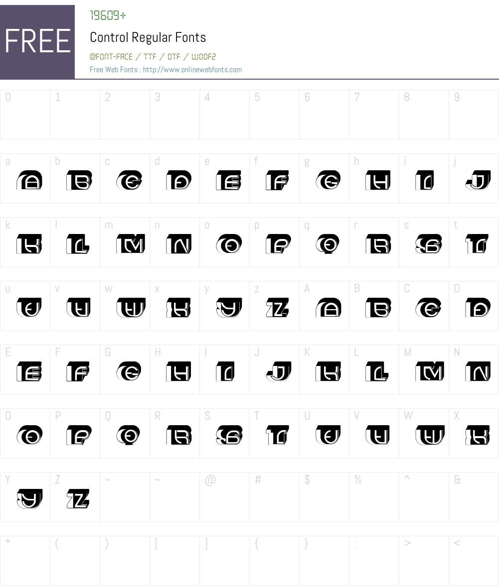 Control Regular 1.000 Fonts Free Download - OnlineWebFonts.COM