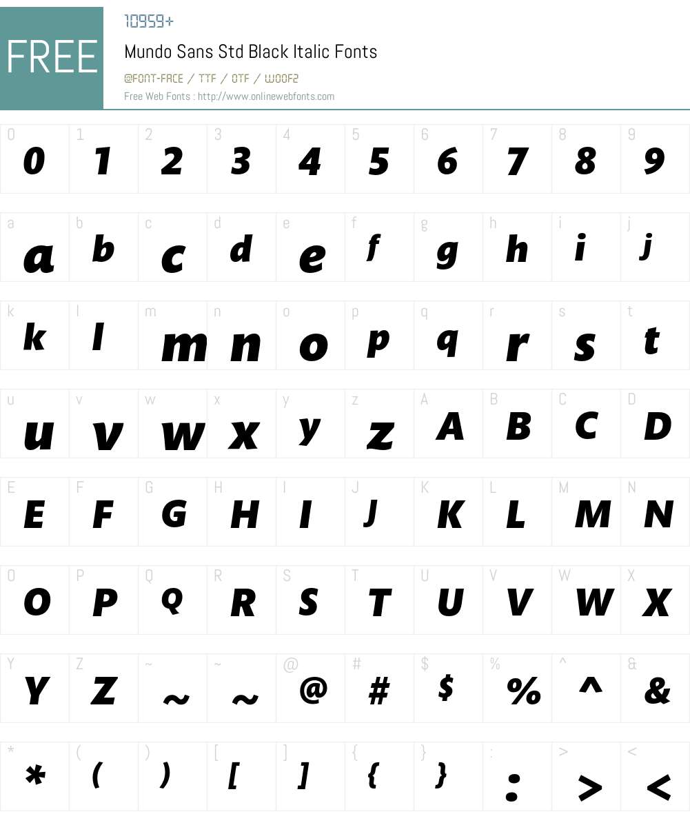 Mundo Sans Std Font Screenshots