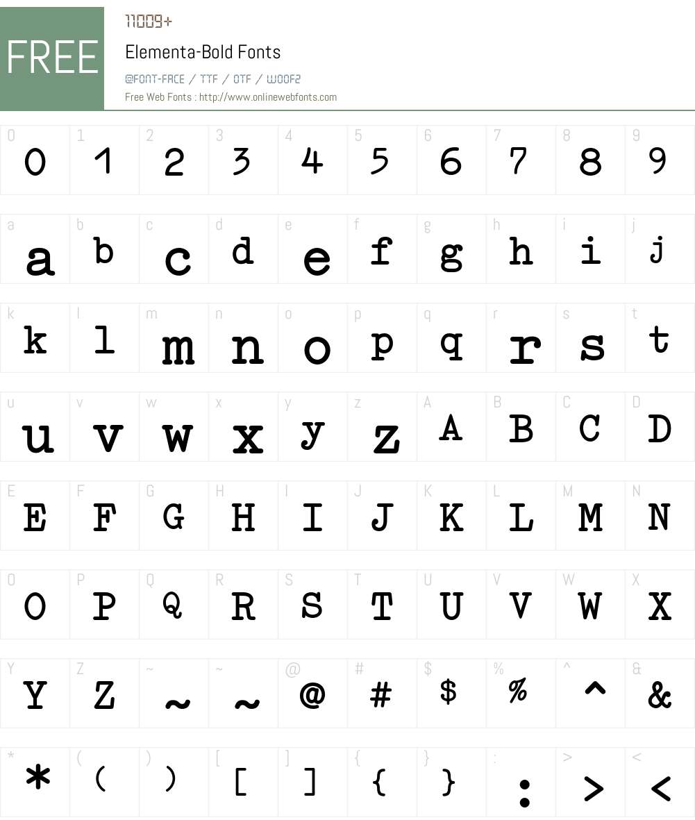 Elementa Font Screenshots