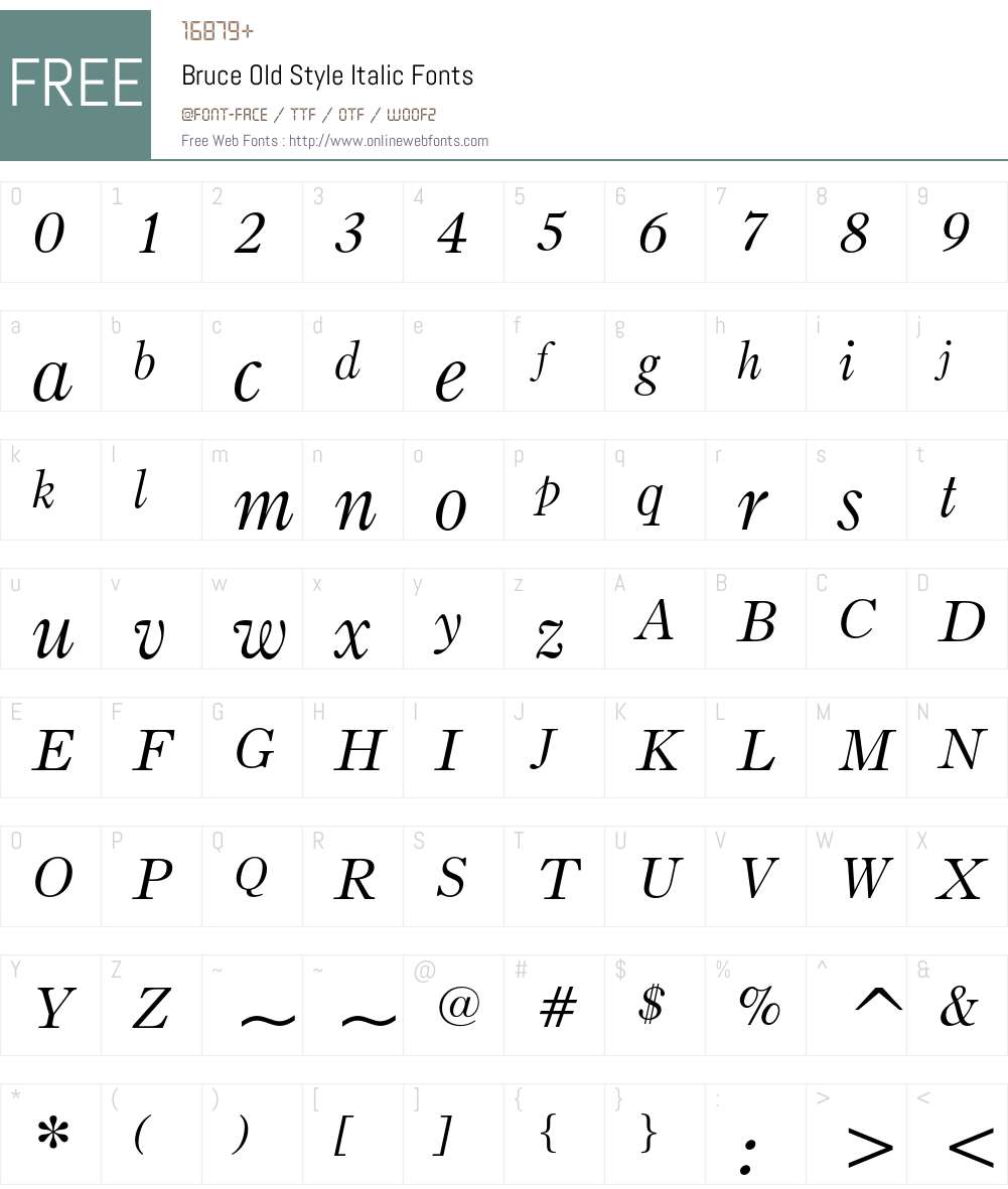Bruce Old Style Font Screenshots