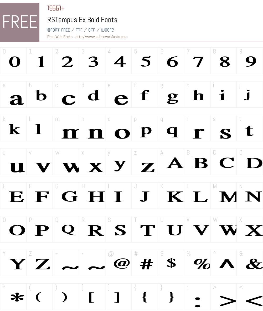 RSTempus Ex bold Font Screenshots
