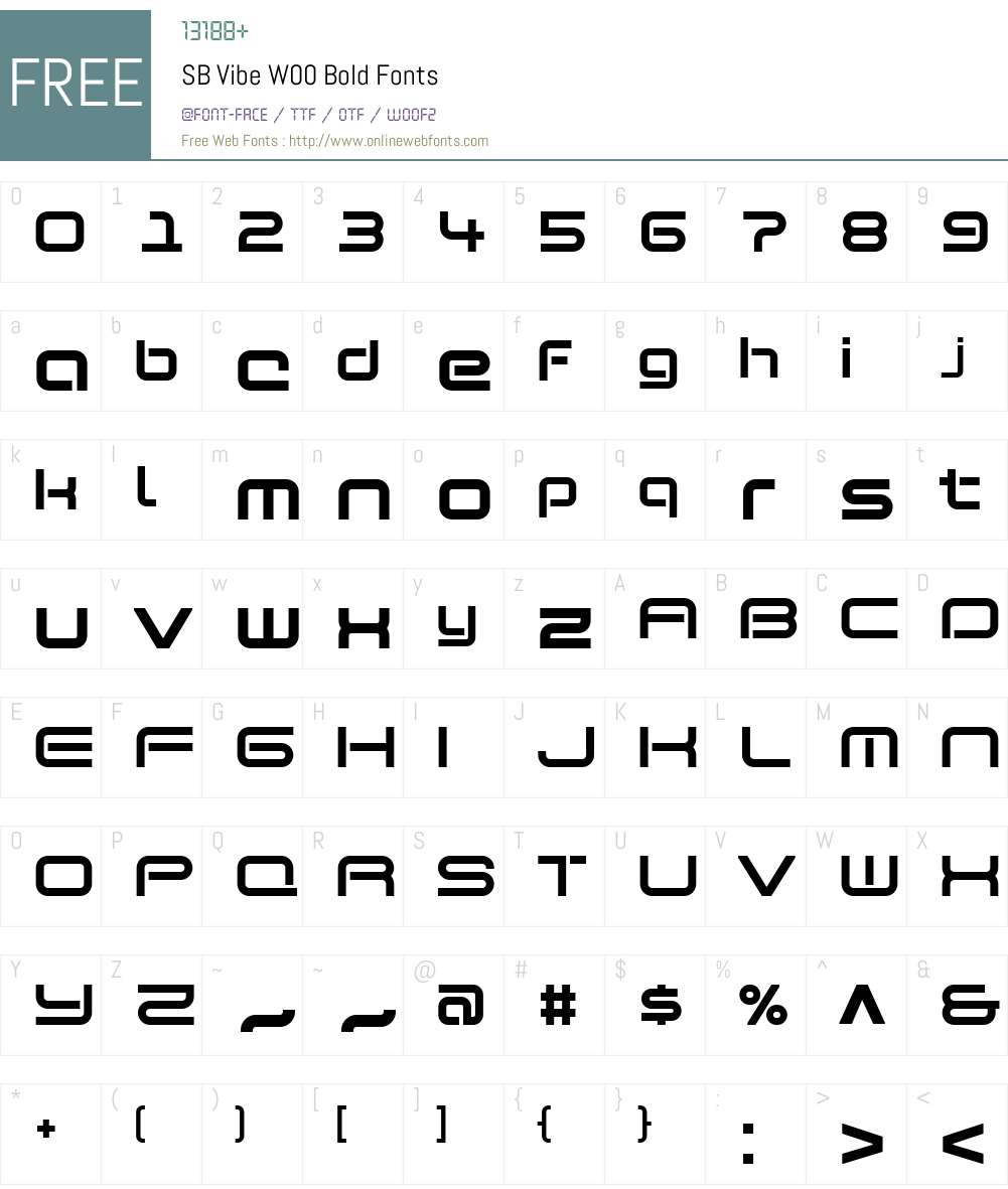 SBVibeW00-Bold Font Screenshots