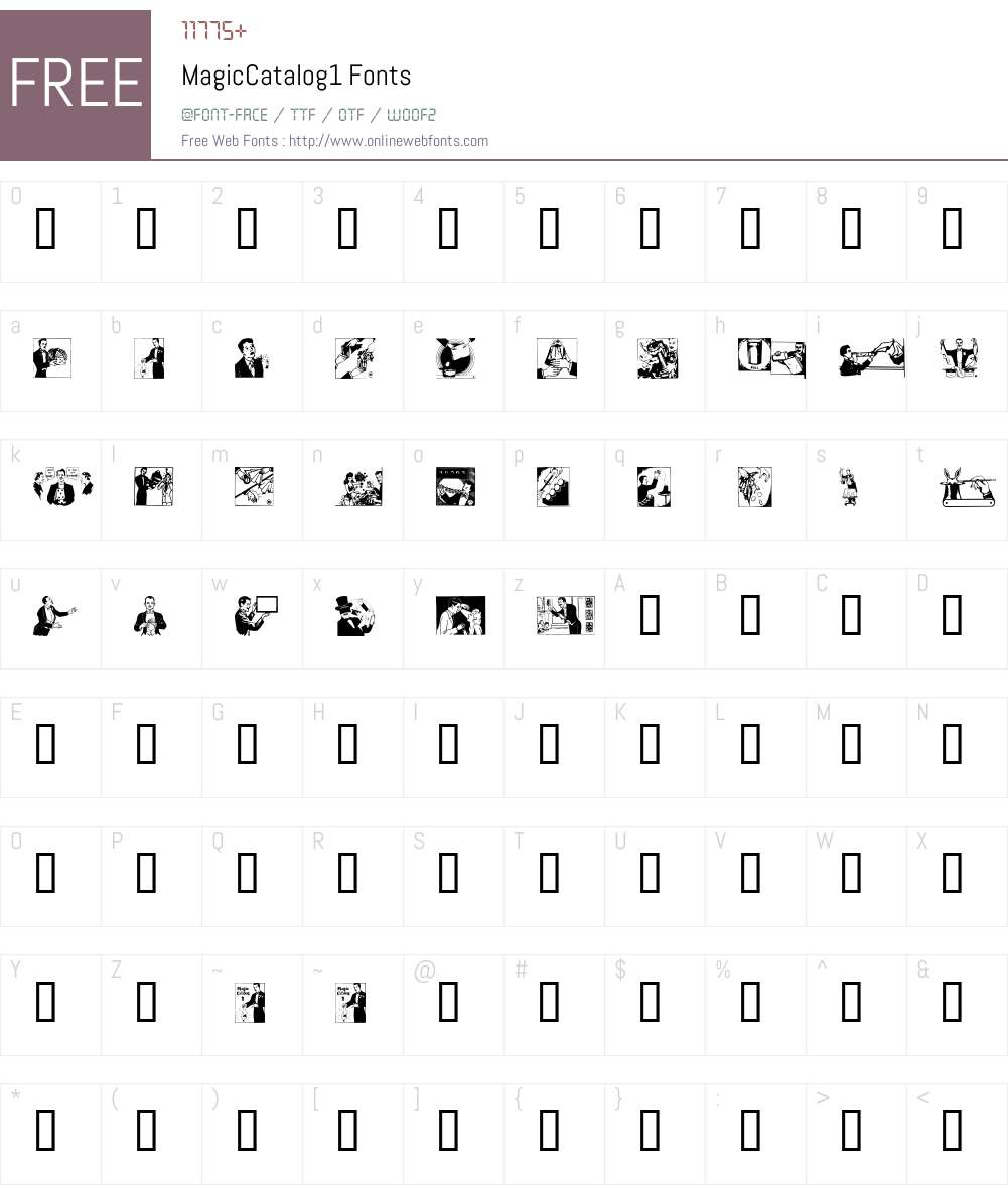 MagicCatalog1 Font Screenshots
