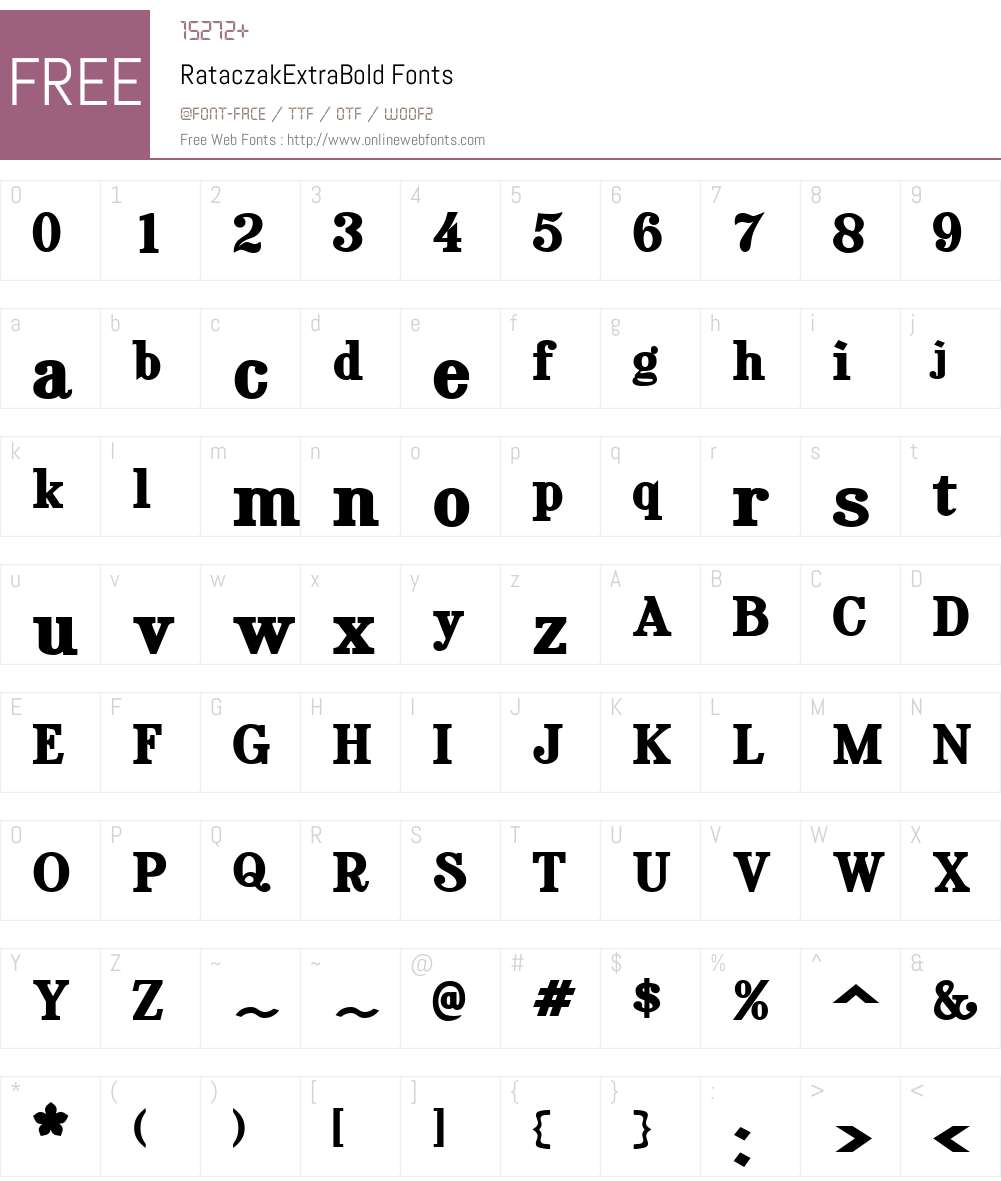 RataczakExtraBold Font Screenshots