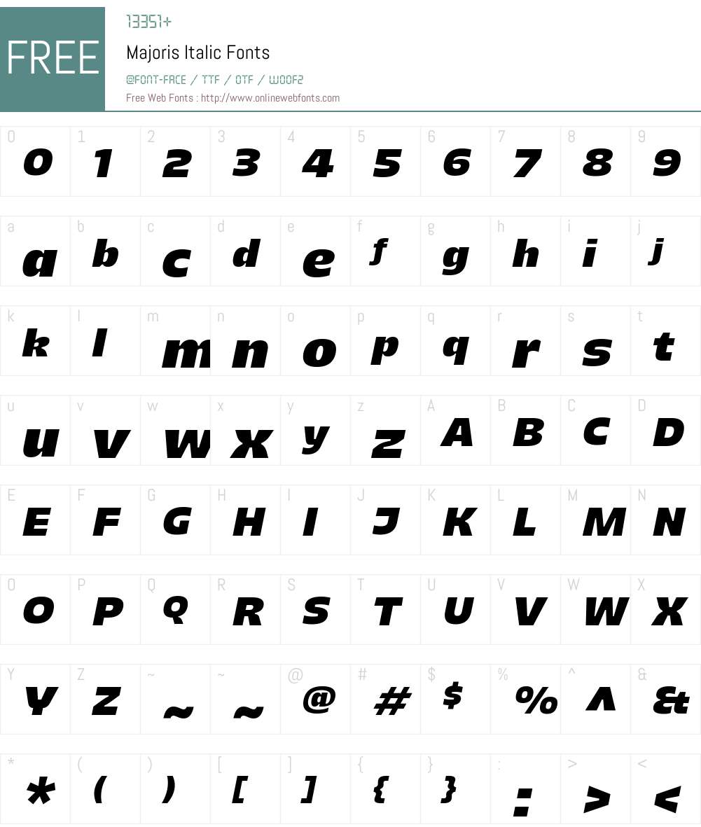 Majoris Font Screenshots