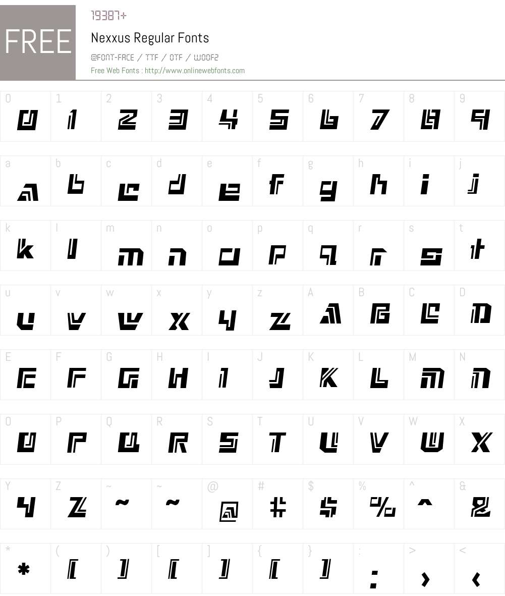 Nexxus Font Screenshots
