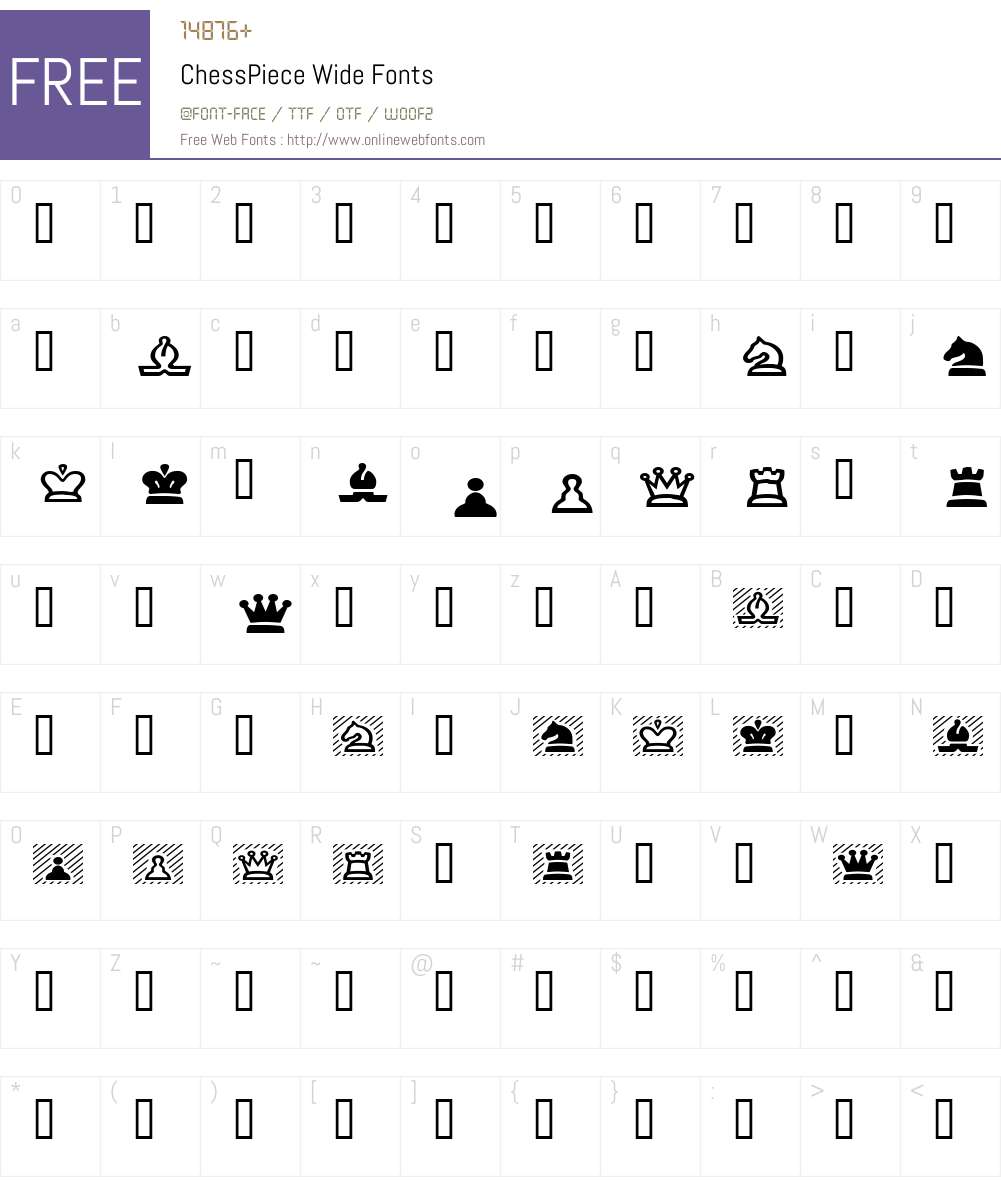 ChessPiece Font Screenshots