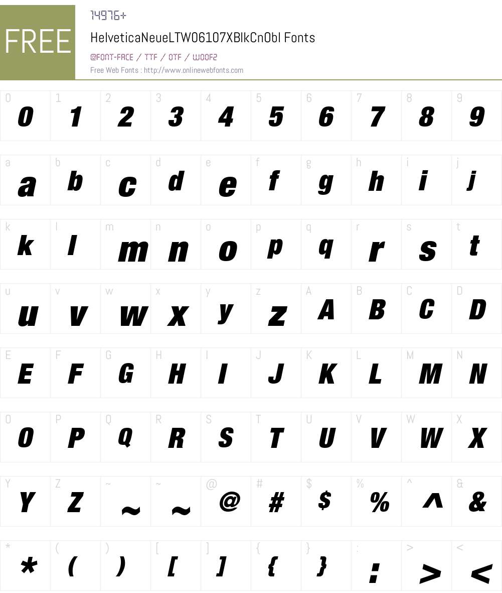 Neue Helvetica Font Screenshots