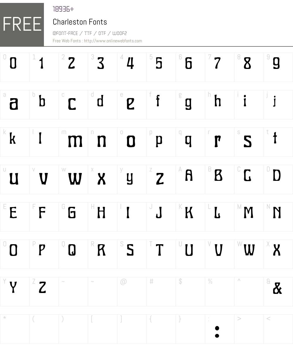 Charleston Font Screenshots