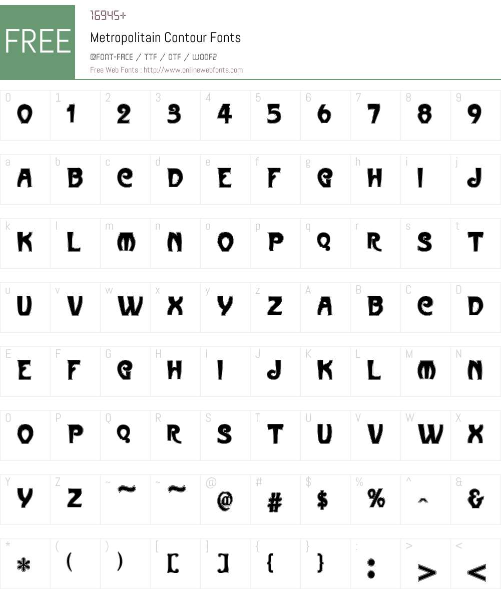 Metropolitain Font Screenshots