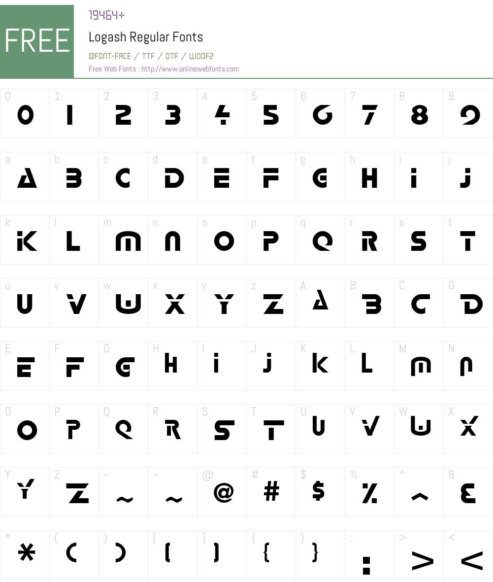 Logash Font Screenshots