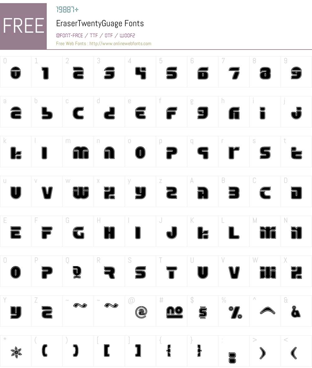 Eraser Font Screenshots