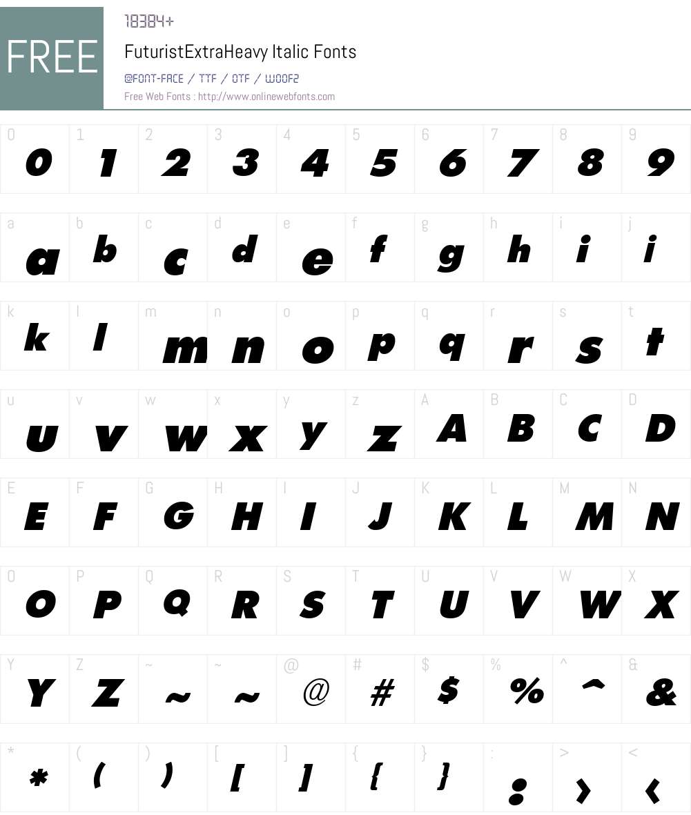 FuturistExtraHeavy Font Screenshots