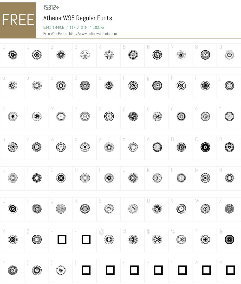 Athene Font Screenshots