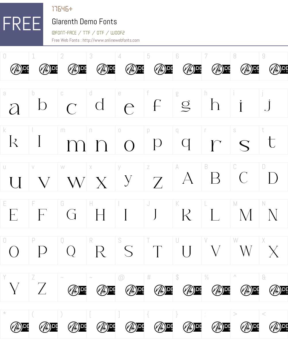 Glarenth Demo 1.002;Fontself Maker 3.5.7 Fonts Free Download ...