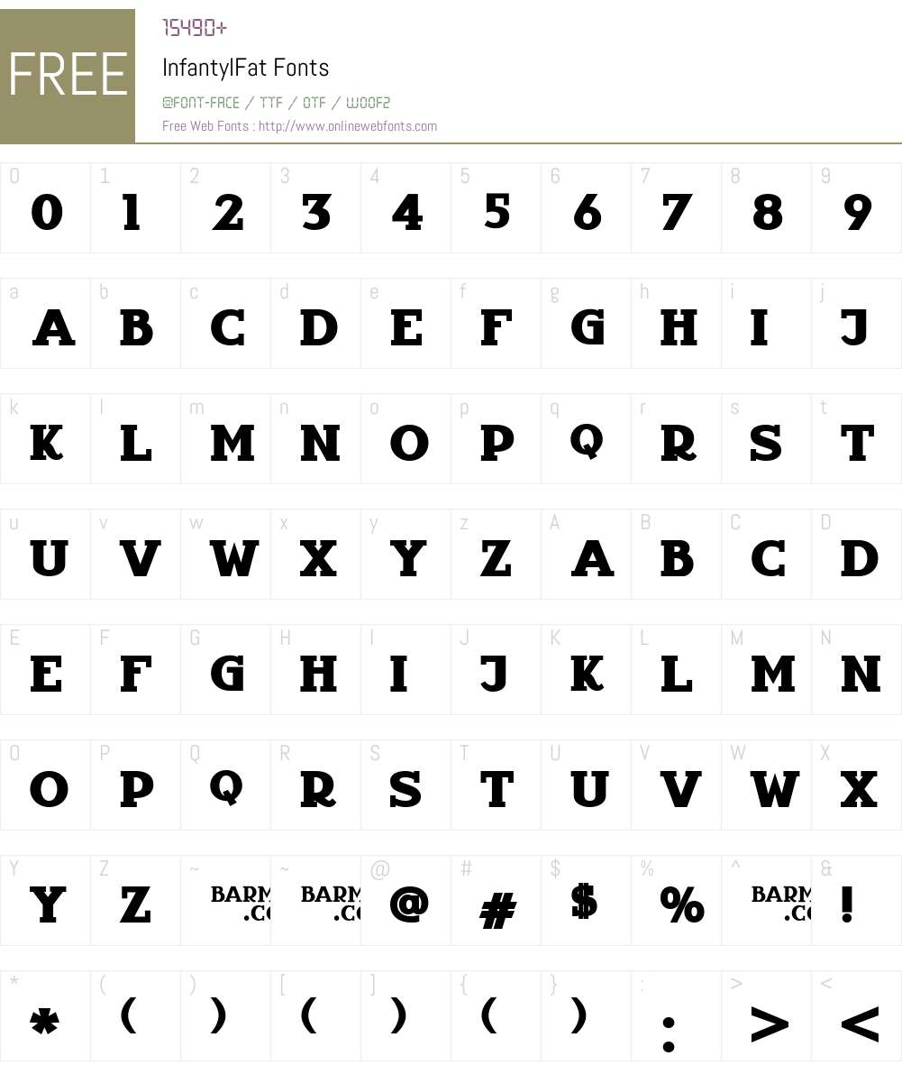InfantylFat Font Screenshots