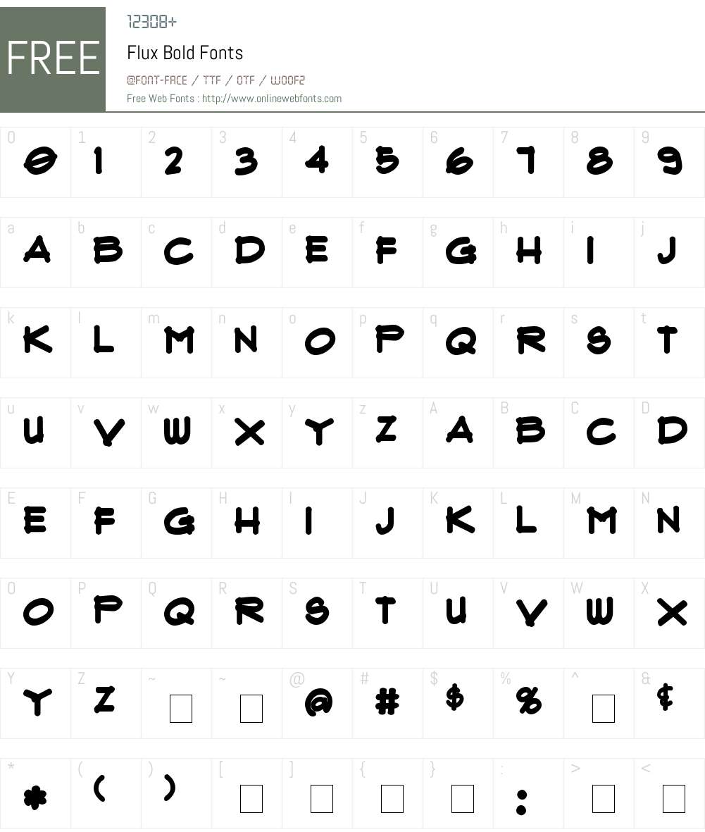 Flux Font Screenshots