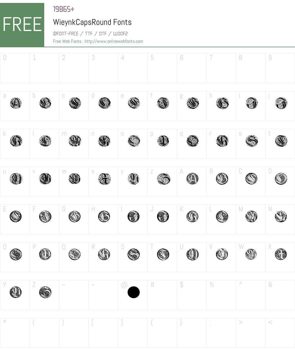 WieynkCapsRound Font Screenshots
