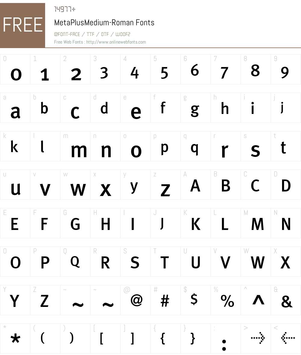 MetaPlusMedium- Font Screenshots
