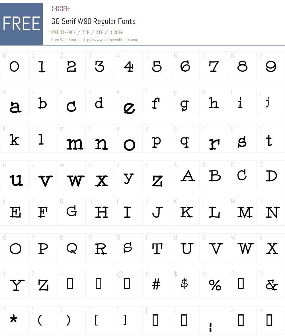 GG Serif Font Screenshots