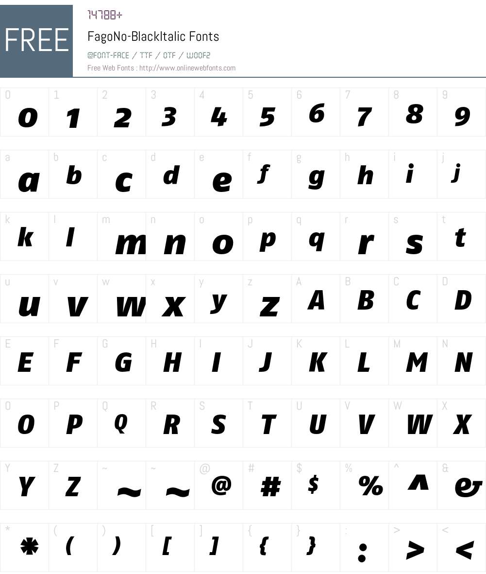 FagoNo Font Screenshots