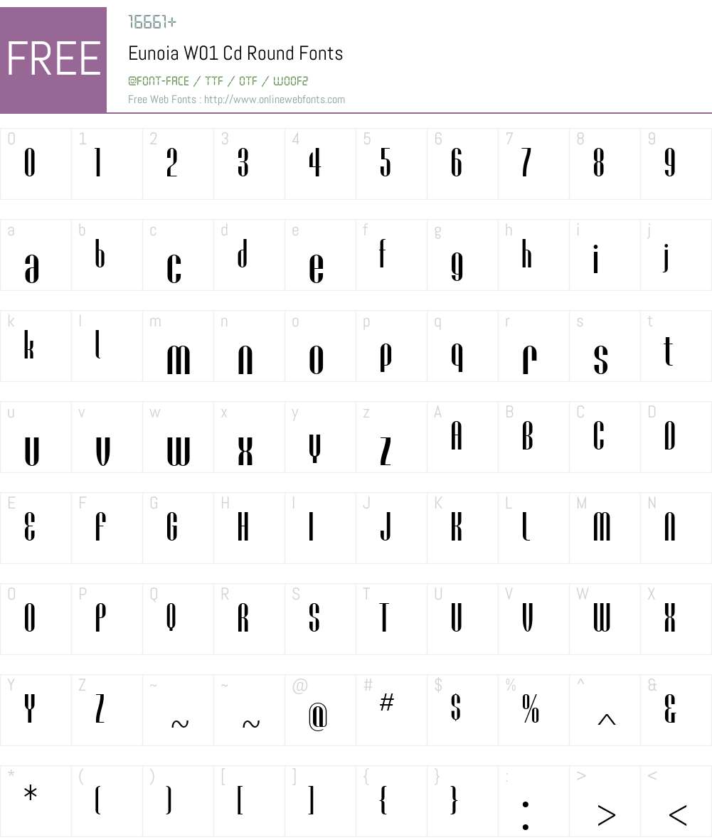 EunoiaW01-CdRound Font Screenshots