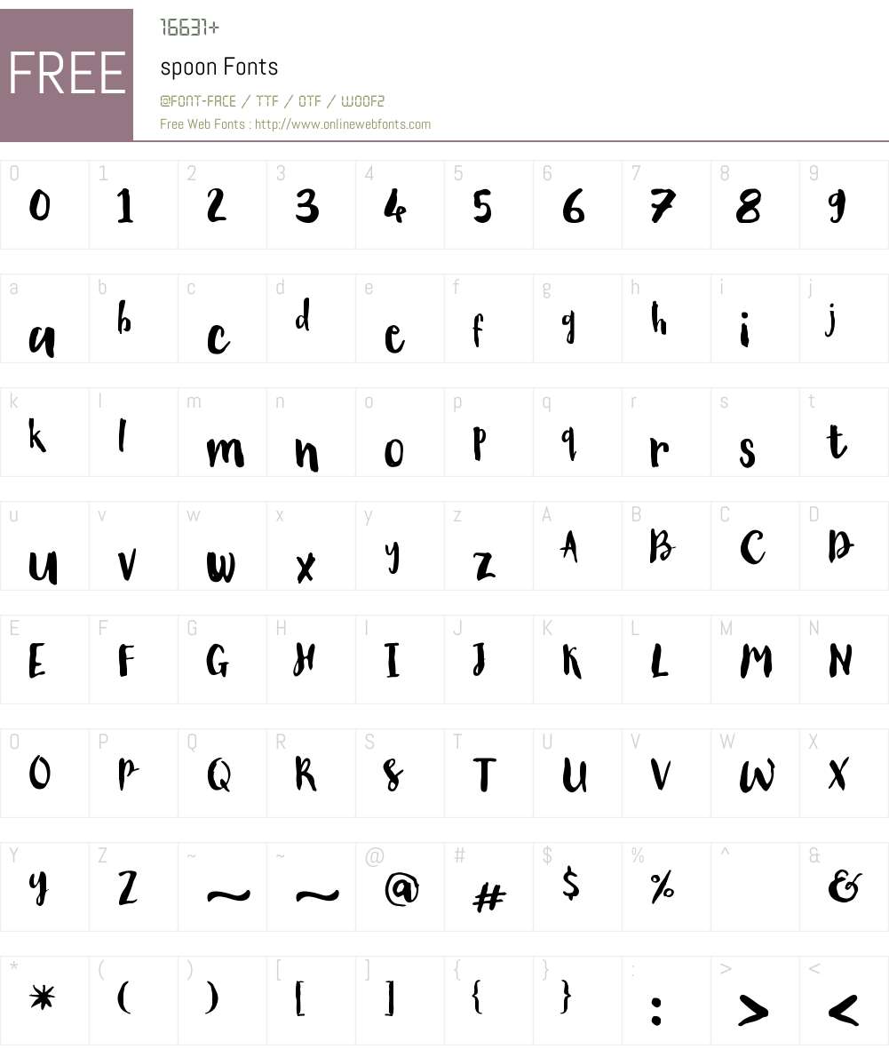 spoon Font Screenshots