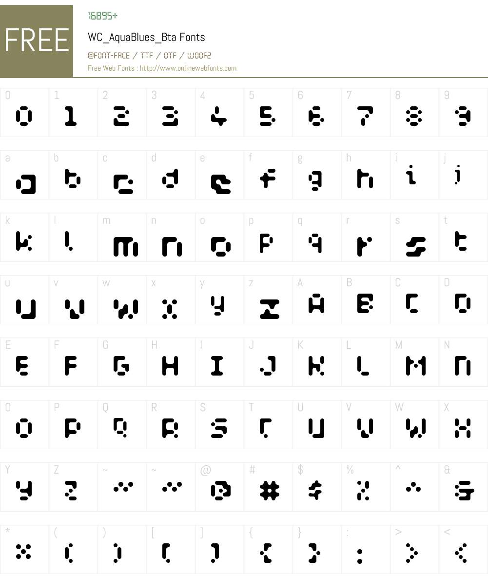 WC_AquaBlues_Bta Font Screenshots