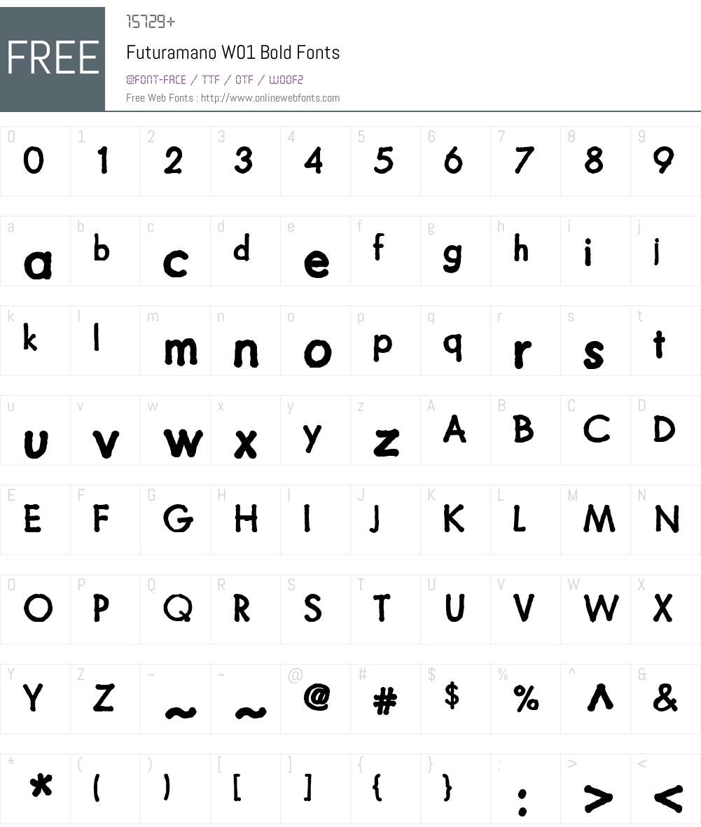 FuturamanoW01-Bold Font Screenshots