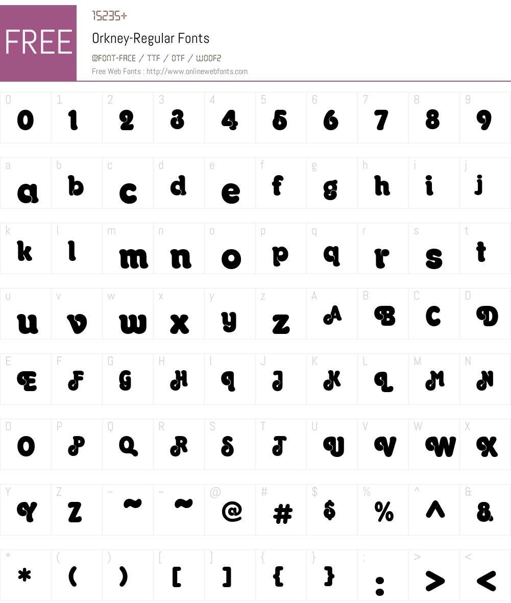 Orkney Font Screenshots