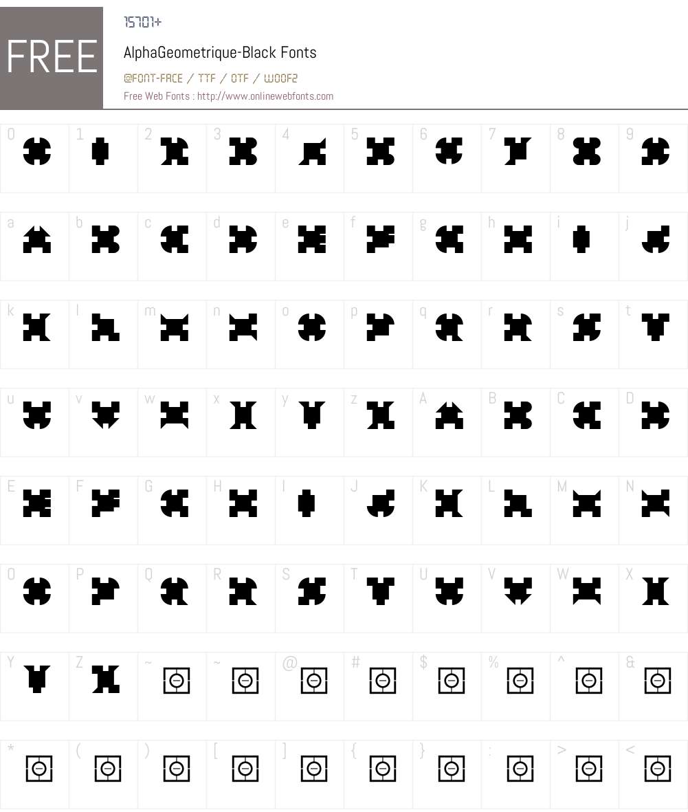 AlphaGeometrique Font Screenshots