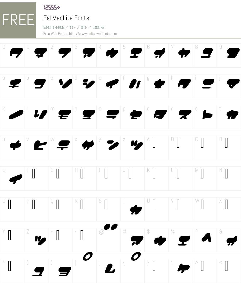 FatManLite Font Screenshots