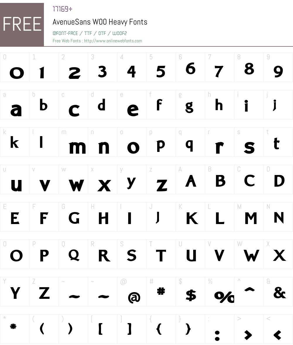 AvenueSans Font Screenshots