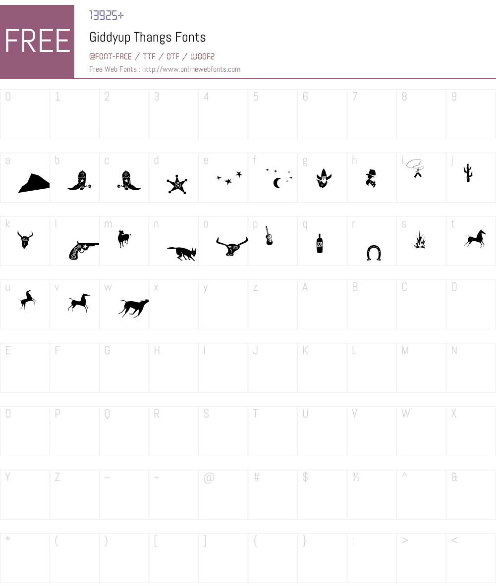 Giddyup Font Screenshots
