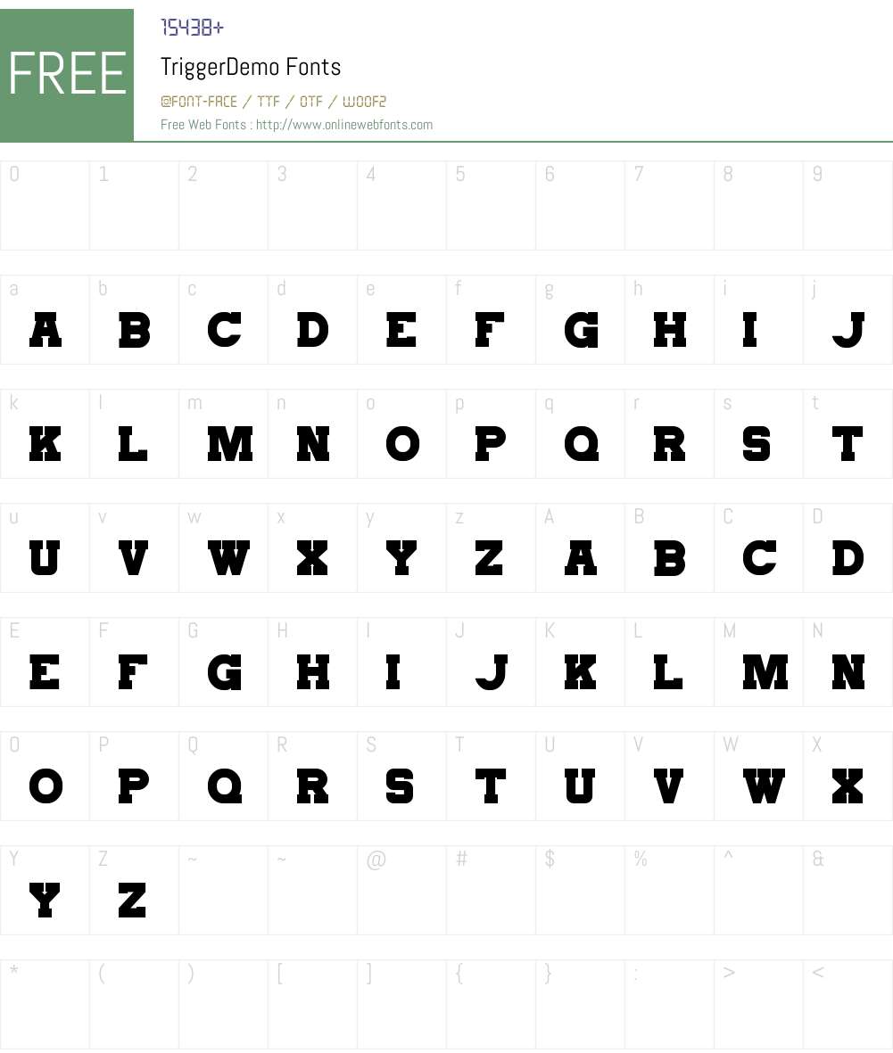 Trigger Demo 1.000 Fonts Free Download - OnlineWebFonts.COM