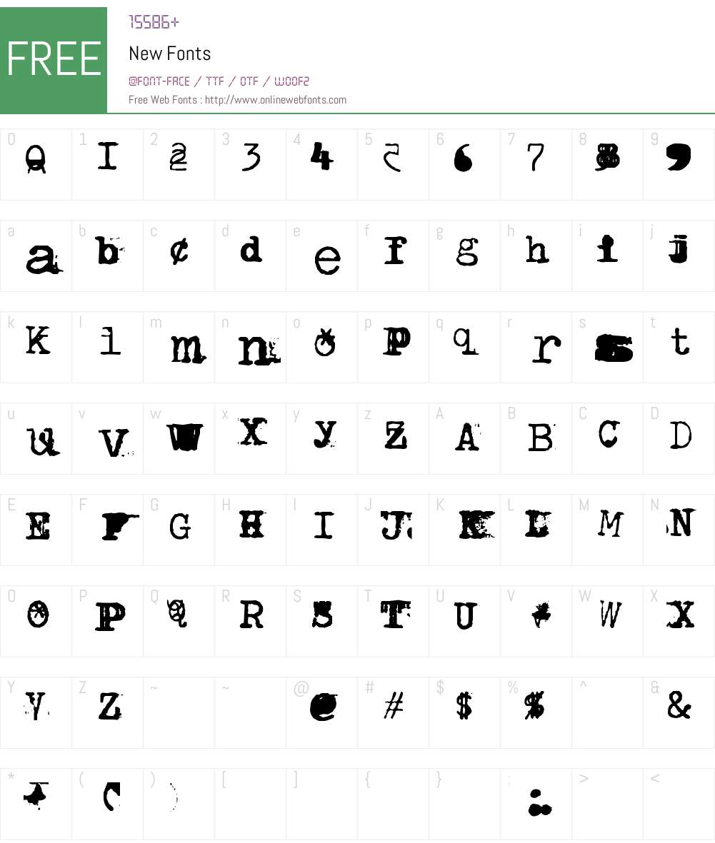 New Font Screenshots
